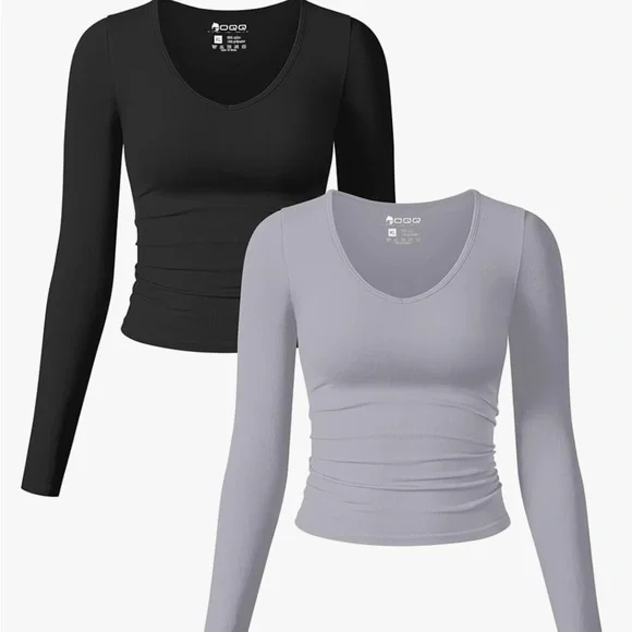 Women’s 2 piece long sleeve workout Top! - Picture 3 of 4